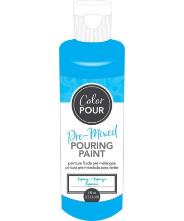 American Crafts Color Pour Pre-Mixed Paint 8oz- Navy