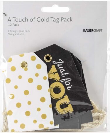 12/PKG    -TOUCH OF GOLD TAG PK
