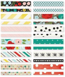Life In Color Washi Paper Tape 3X4 Sheets 24/Pkg