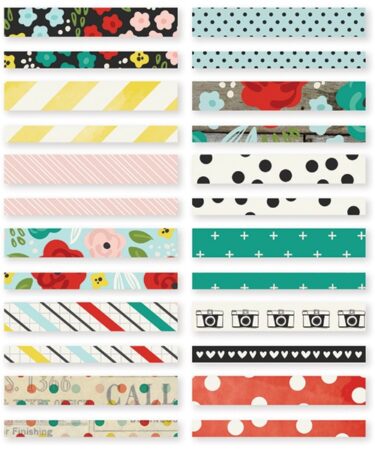 Life In Color Washi Paper Tape 3X4 Sheets 24/Pkg