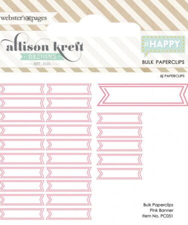 Paperclip 25pc Banner - Pink