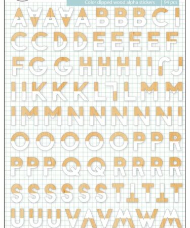 Holiday vibes: Color dipped wood alpha stickers