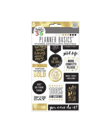 Me & My Big Ideas - Happy Planner Stickers - Seize The Day, Gold