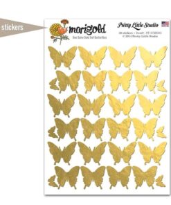 Bee Balm Gold Foil Butterflies