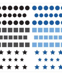 Epoxy Dots & Shapes Stickers Steel