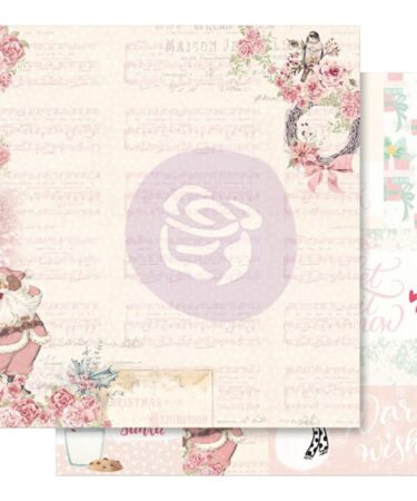 Santa Baby Pink Foiled Double-Sided Cardstock 12X12-Santa, Baby!