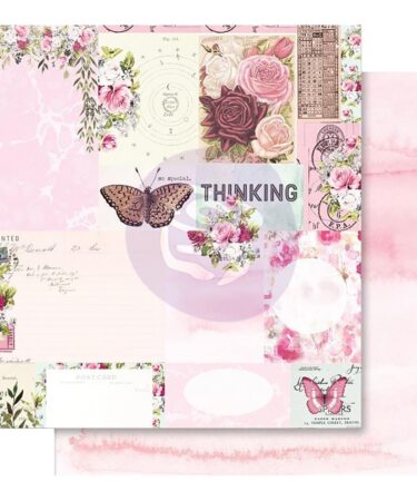 Misty Rose Foiled Double-Sided Cardstock 12X12- Their Words For Each Other