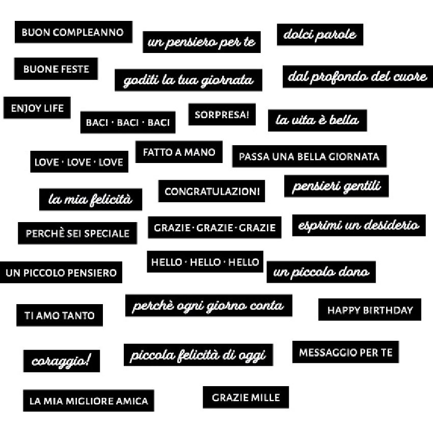 IL NEGOZIO DELLA MAMMA DI CLE – USATI DALLA CLE –Décos DOLCI PAROLE CARBONE - Florilèges Design. Collezione  Christmas Cocooning