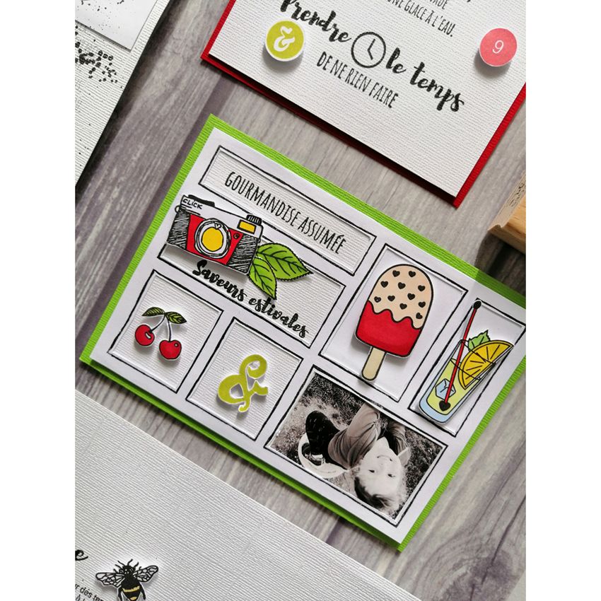 Alternative view of IL NEGOZIO DELLA MAMMA DI CLE – USATI DALLA CLE –Tampons clear CADRES GRUNGE - Florilèges Design