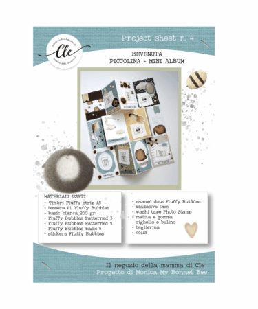 IL NEGOZIO DELLA MAMMA DI CLE -PROJECT SHEET 4 BENVENUTA PICCOLINA DI MONICA MY BONNET BEE