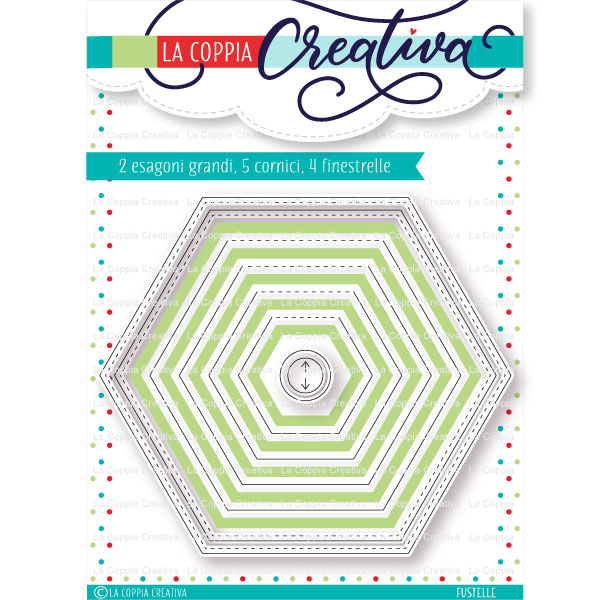 IL NEGOZIO DELLA MAMMA DI CLE – USATI DALLA CLE –LA COPPIA CREATIVA- Fustelle ESAGONI