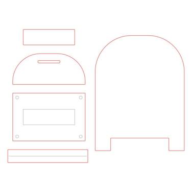 IL NEGOZIO DELLA MAMMA DI CLE – USATI DALLA CLE –Post Box Card Base Honey Cuts - HONEY BEE