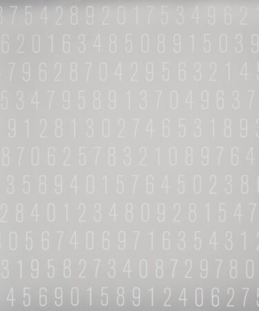 American Crafts Specialty Paper 15 Pack of 12 x 12 Inch White Numbers on Vellum Piece