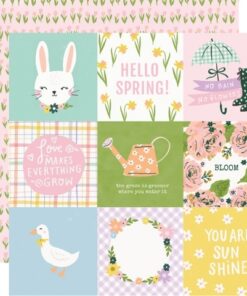 Simple Stories - COLLEZIONE BUNNIES + BLOOMS - 4X4 ELEMENTS