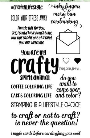 Picket Fence Studios Crafty Lifestyle 4x8 Inch Clear Stamps