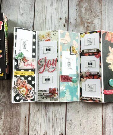 Alternative view of MINI ALBUM ACCORDION SIMPLE VINTAGE COTTAGE FIELDS -PRODOTTO CONTENITORE