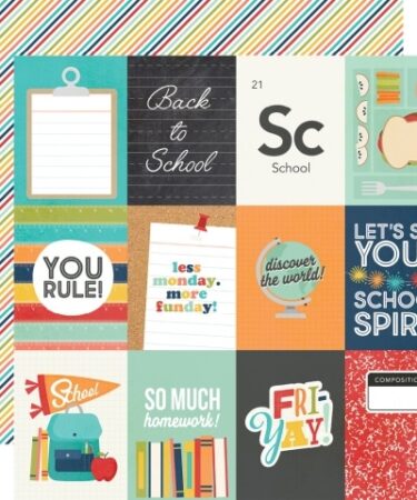 Simple Stories - collezione SCHOOL LIFE- 3X4 ELEMENTS