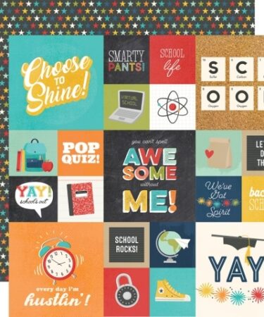 Simple Stories - collezione SCHOOL LIFE- 2X2 & 4X4 ELEMENTS