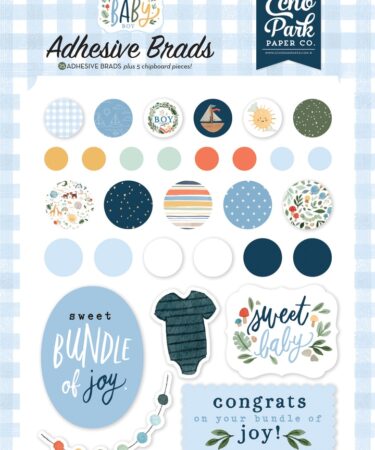 ECHO PARK - Collezione WELCOME BABY BOY -WELCOME BABY BOY ADHESIVE BRADS