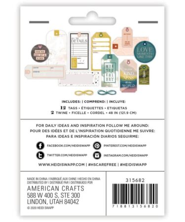 Alternative view of Heidi Swapp Collezione Care Free Tag Set 14/Pkg