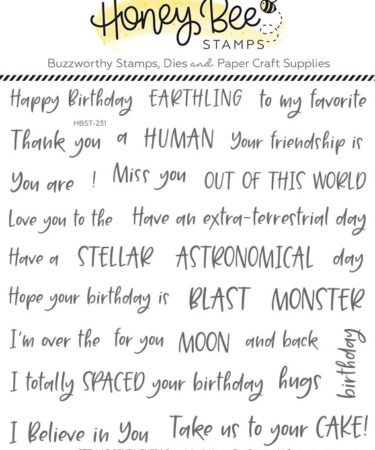 HONEY BEE Stellar Sentiments  6x6 Stamp Set
