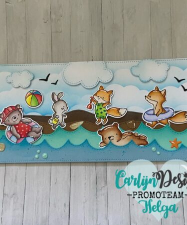 Alternative view of CarlijnDesign Snijmallen Slimline Randen 4 Bergen & Water