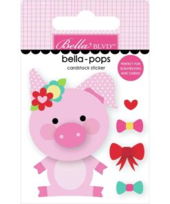 Bella Blvd - My Candy Girl Bella-Pops 3D Stickers, Pretty Piggy