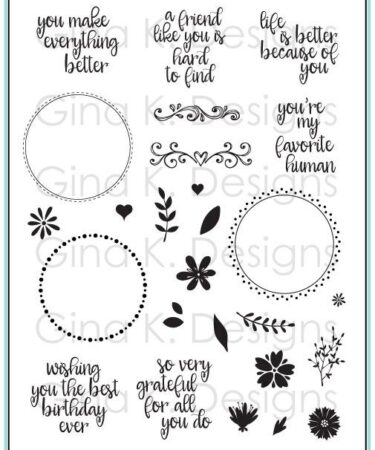 GINA K DESIGNS Original Wreath Builder combo timbro e stencil