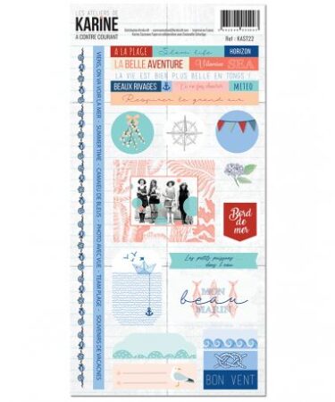 A contre courant -Foglio di Stickers 15X30- LES ATELIERS DE KARINE