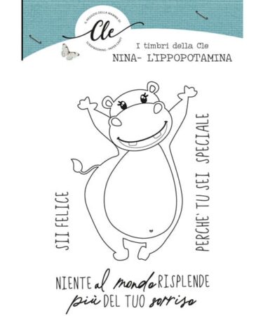 I TIMBRI DELLA CLE - NINA L'IPPOPOTAMINA TIMBRO IN SILICONE