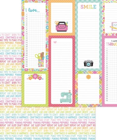 happy thoughts double-sided cardstock - DOODLEBUG DESIGN. COLLEZIONE CUTE & CRAFTY