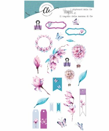 IL NEGOZIO DELLA MAMMA DI CLE -GLI ABBELLIMENTI DELLA CLE – MY 12 TALES OF 2021 – MAGGIO – COLLEZIONE VOLA SEMPRE PIU' IN ALTO - CHIPBOARD ADESIVI