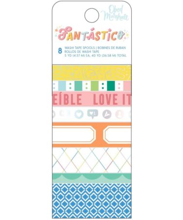 Odeb Marshall Fantastico Washi Tape 8/Pkg - W/Holographic Foil Accents