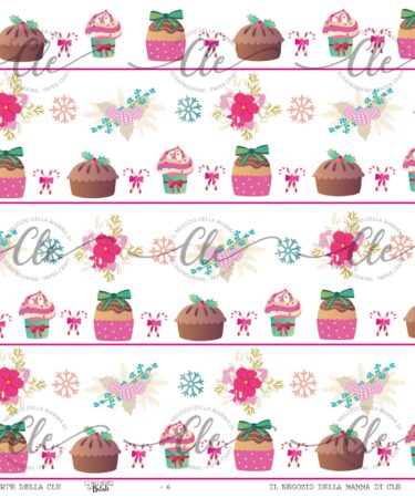 LE CARTE DELLA CLE - COLLEZIONE LA MIA RICETTA DI NATALE - CARTA PATTERNED NUM. 6