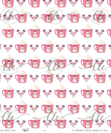 LE CARTE DELLA CLE - COLLEZIONE LA MIA RICETTA DI NATALE - CARTA PATTERNED NUM. 14