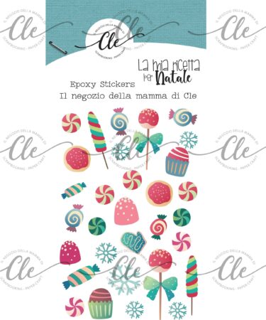 GLI ABBELLIMENTI DELLA CLE - COLLEZIONE LA MIA RICETTA DI NATALE - EPOXY STICKERS