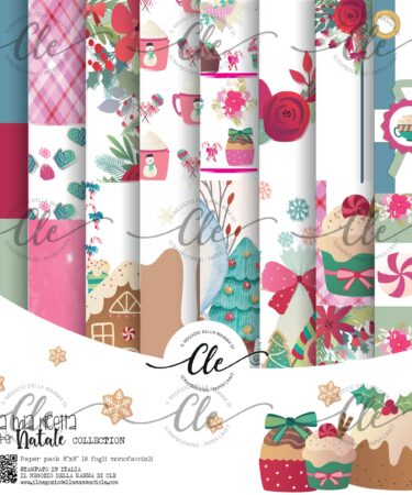 LE CARTE DELLA CLE - COLLEZIONE LA MIA RICETTA DI NATALE - PAPER PACK 8x8