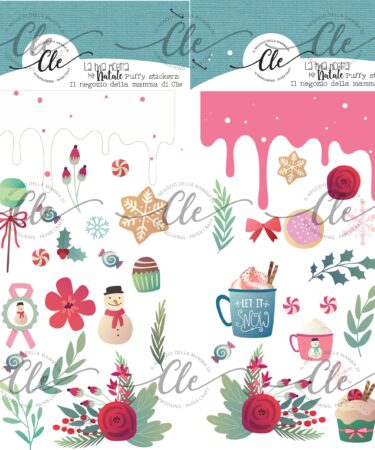 GLI ABBELLIMENTI DELLA CLE - COLLEZIONE LA MIA RICETTA DI NATALE - PUFFY STICKERS