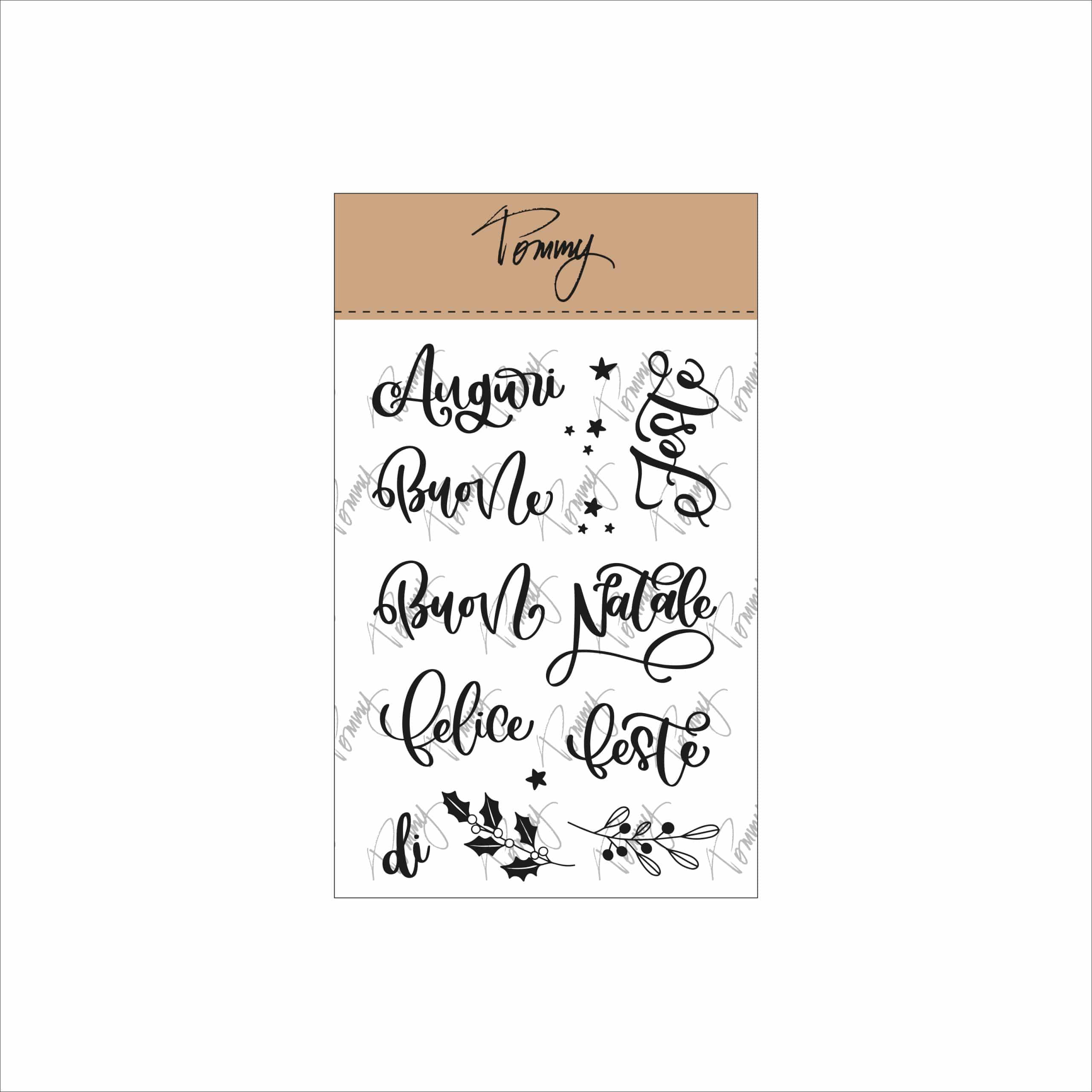 TOMMY ART clear stamps – Buone feste