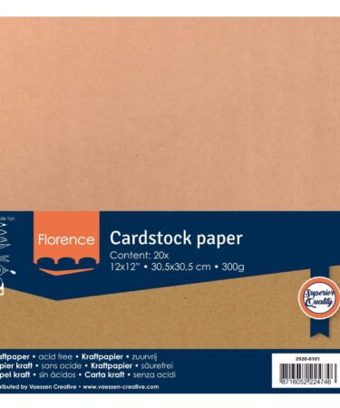 Florence • Cartoncino Kraft smooth 30,5x30,5cm fogli singoli