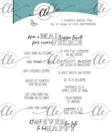 IL NEGOZIO DELLA MAMMA DI CLE -I TIMBRI DELLA CLE - MY 12 TALES OF 2021 - SETTEMBRE