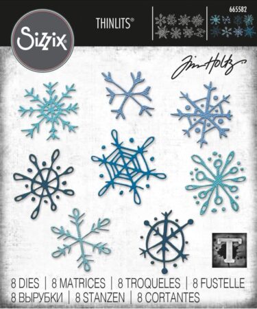 Sizzix Thinlits Dies By Tim Holtz 8/Pkg - Scribbly Snowflakes VAULT EDITION