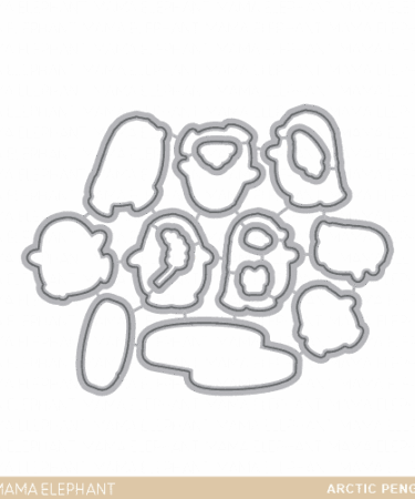 MAMA ELEPHANT- set di fustelle ARCTIC PENGUINS