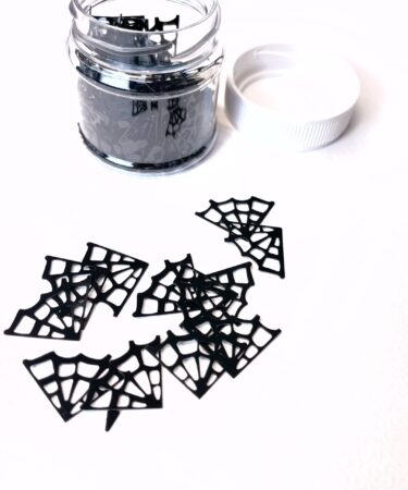 IL NEGOZIO DELLA MAMMA DI CLE- GLI ABBELLIMENTI DELLA CLE – COLLEZIONE SIRIUS E LA NOTTE DEI DOLCETTI- PAILLETTES RAGNATELE