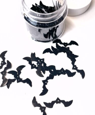 IL NEGOZIO DELLA MAMMA DI CLE- GLI ABBELLIMENTI DELLA CLE – COLLEZIONE SIRIUS E LA NOTTE DEI DOLCETTI- PAILLETTES PIPISTRELLI