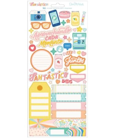 Odeb Marshall Fantastico Cardstock Stickers 6"X12" 102/Pkg- Accents & Phrases