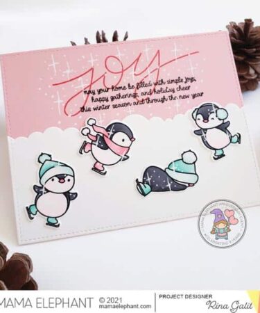 Alternative view of MAMA ELEPHANT- fustella PENGUINS GO SKATING - CREATIVE CUTS