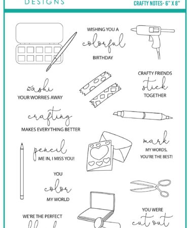 GINA K Clear Stamps- CRAFTY NOTES
