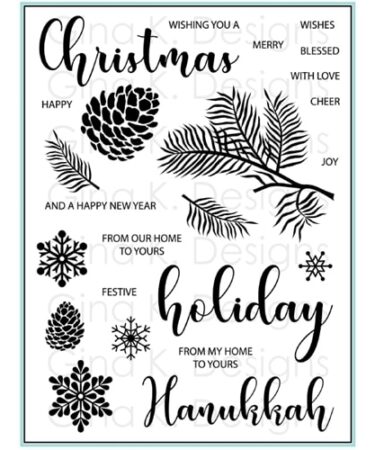 Gina K Designs - timbri in silicone- Season's Greetings