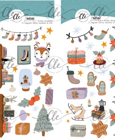 IL NEGOZIO DELLA MAMMA DI CLE - GLI ABBELLIMENTI DELLA CLE - COLLEZIONE IL NATALE CHE AMO DI PIÙ - PUFFY STICKERS